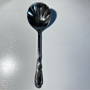 Retroneu Korea Stainless Serving Spoon Flatware Intricate Ornate Design